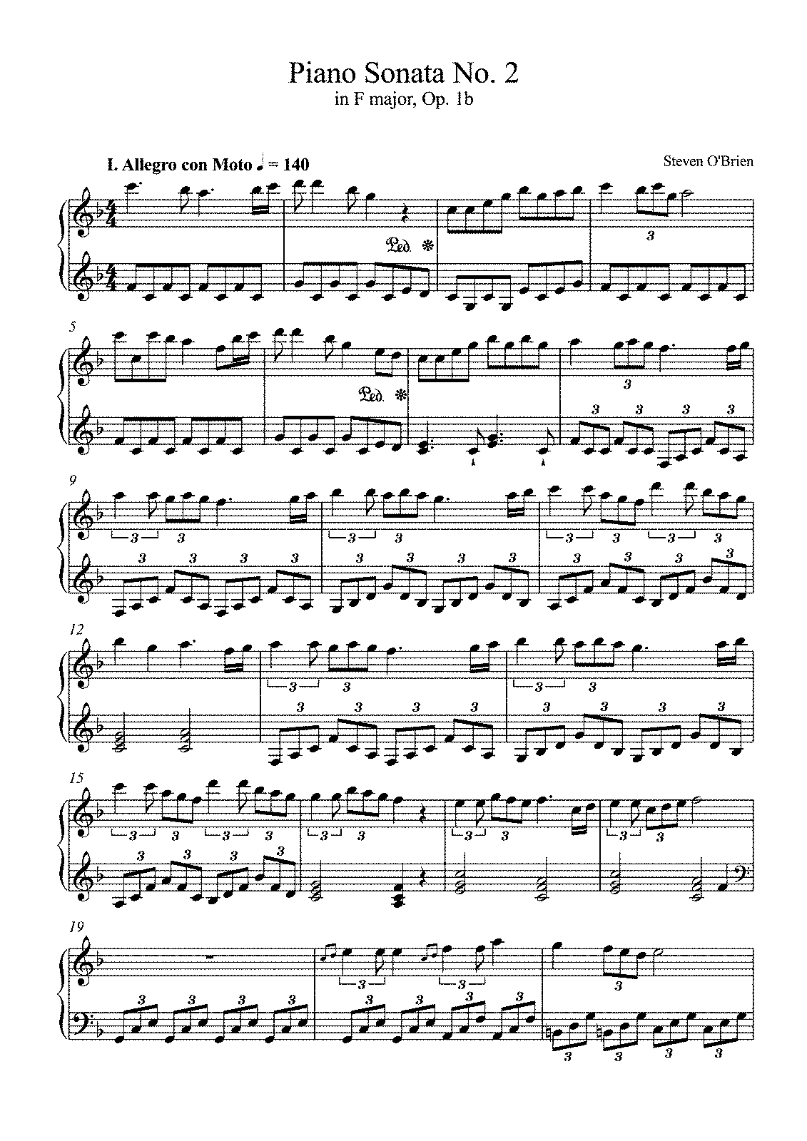 Piano Sonata No.2 in F major, Op.1b (O'Brien, Steven) - IMSLP