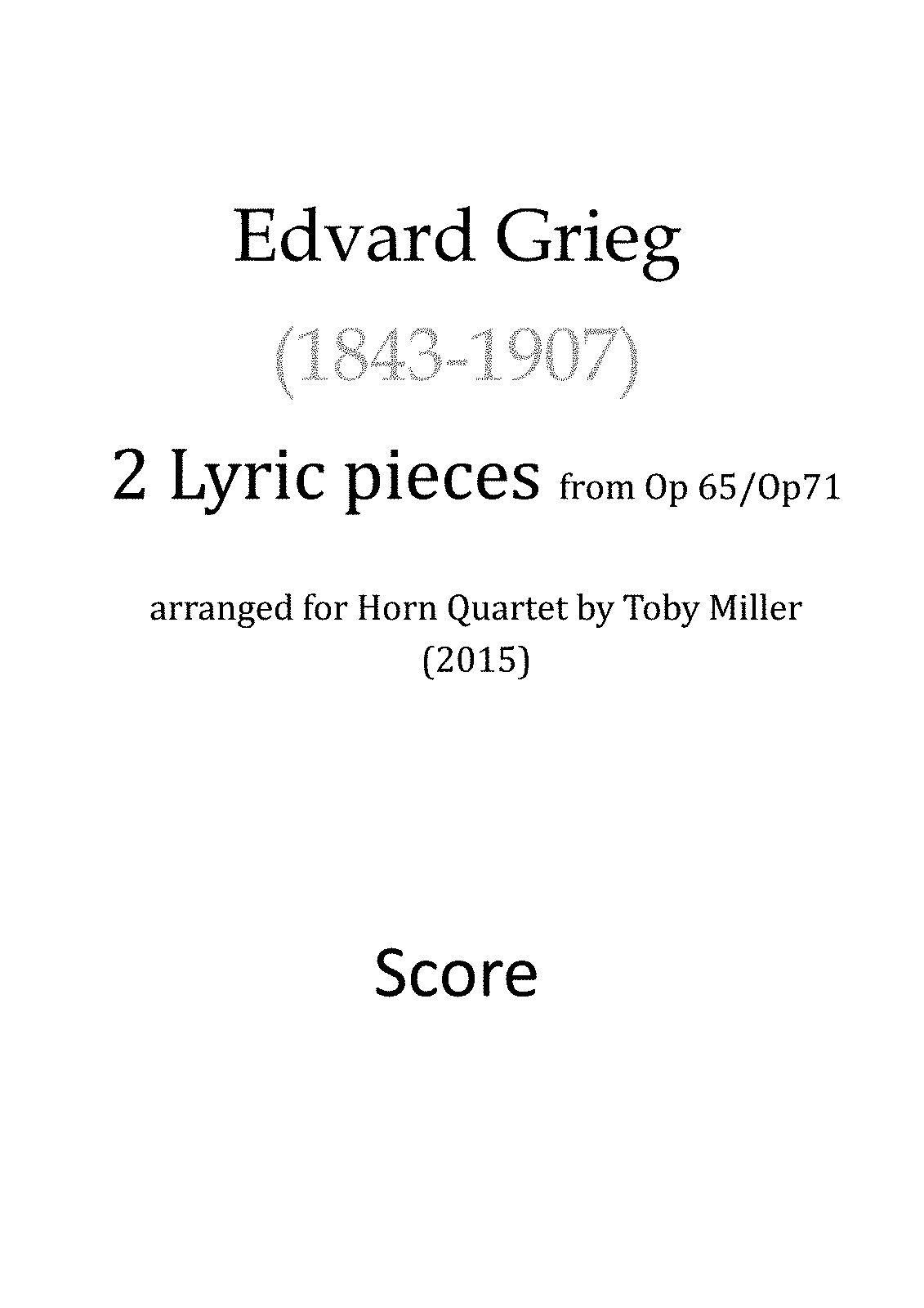 Lyric Pieces, Op.71 (Grieg, Edvard) - IMSLP: Free Sheet Music PDF Download