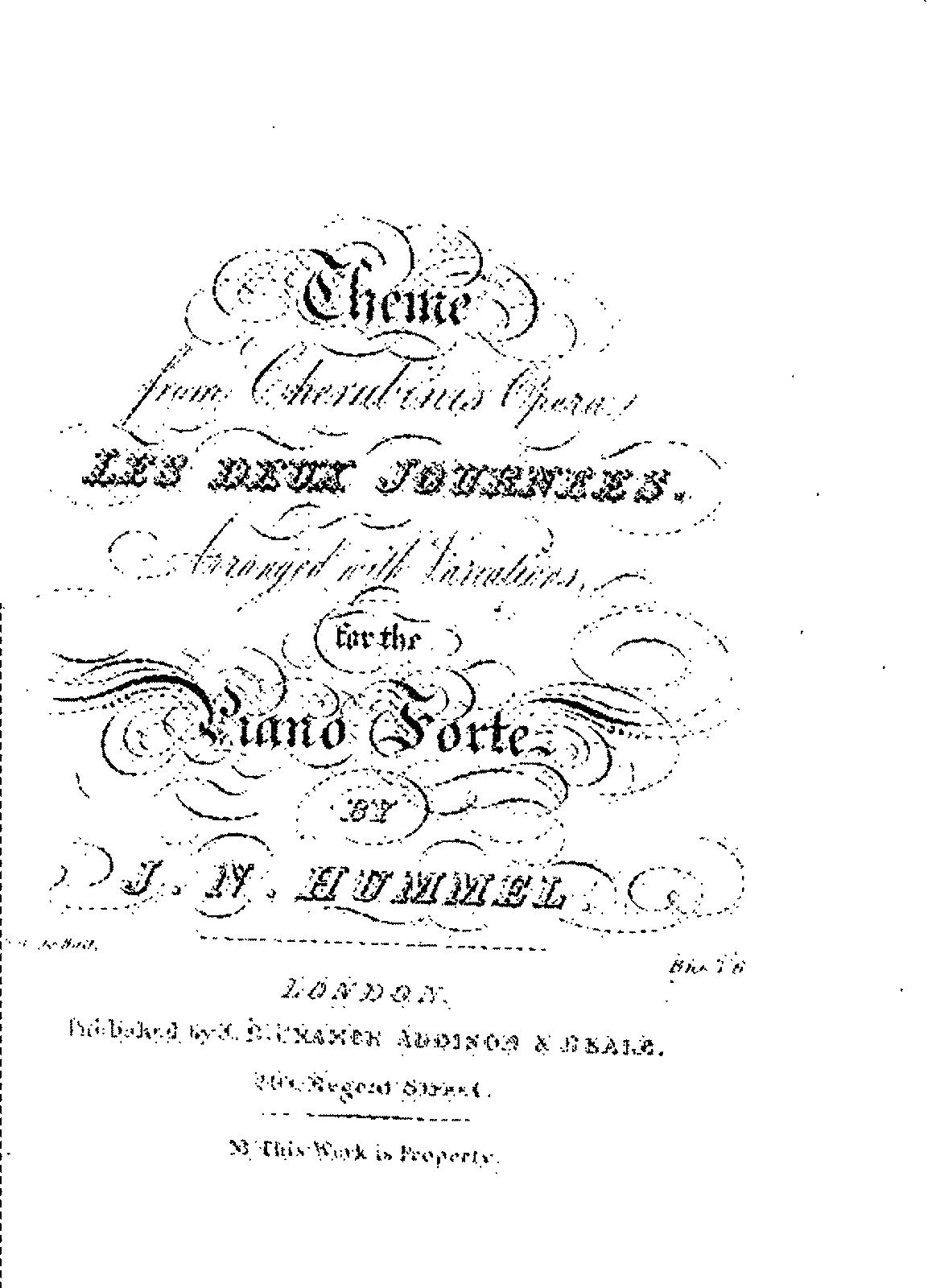 Variations on 'Les deux journées', Op.9 (Hummel, Johann Nepomuk) - IMSLP