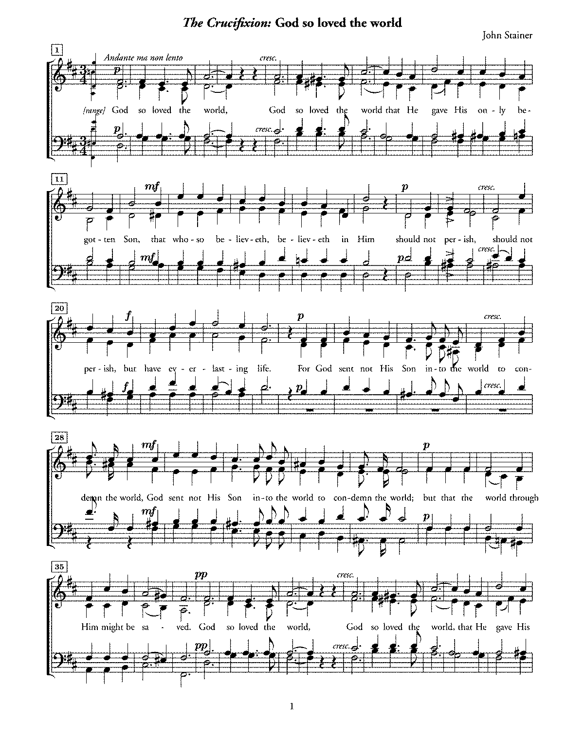 The Crucifixion (Stainer, John) - IMSLP: Free Sheet Music PDF Download