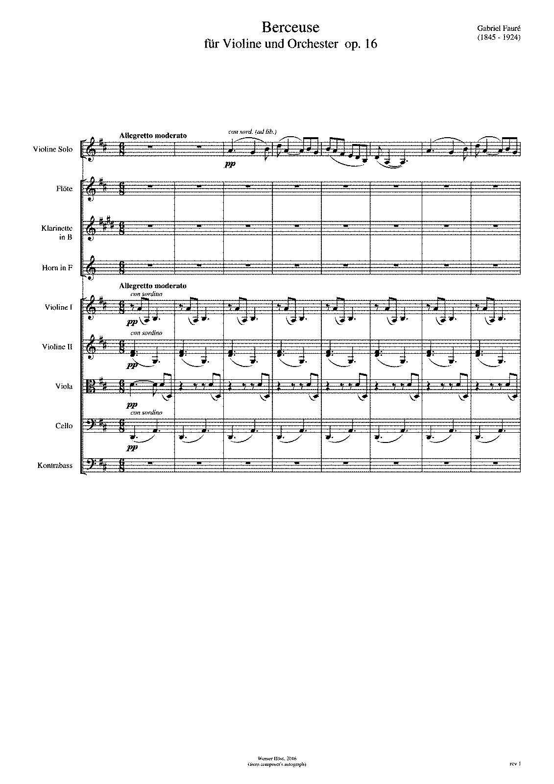 Berceuse, Op.16 (Fauré, Gabriel) - IMSLP: Free Sheet Music PDF Download