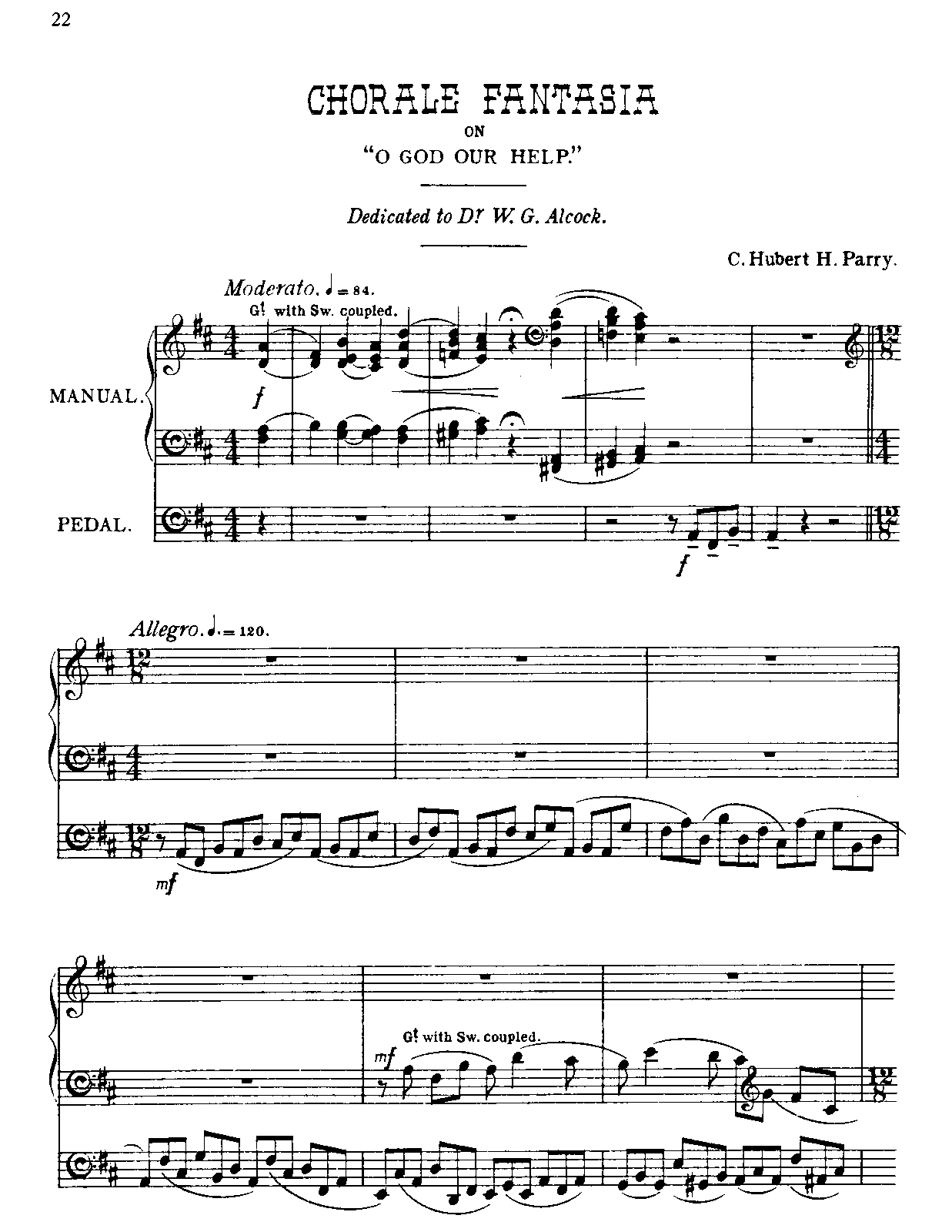 C Hubert Parry Chorale Preludes