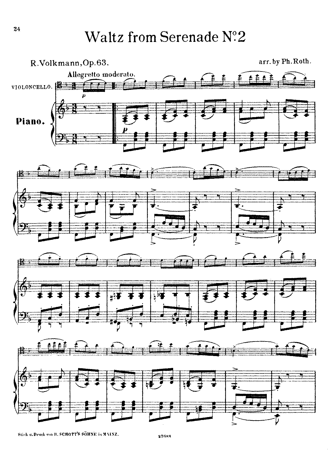 Serenade No.2, Op.63 (Volkmann, Robert) IMSLP Free Sheet Music PDF