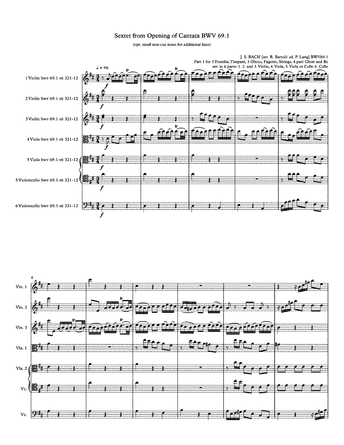 Lobe Den Herrn, Meine Seele, BWV 69 (Bach, Johann Sebastian) - IMSLP