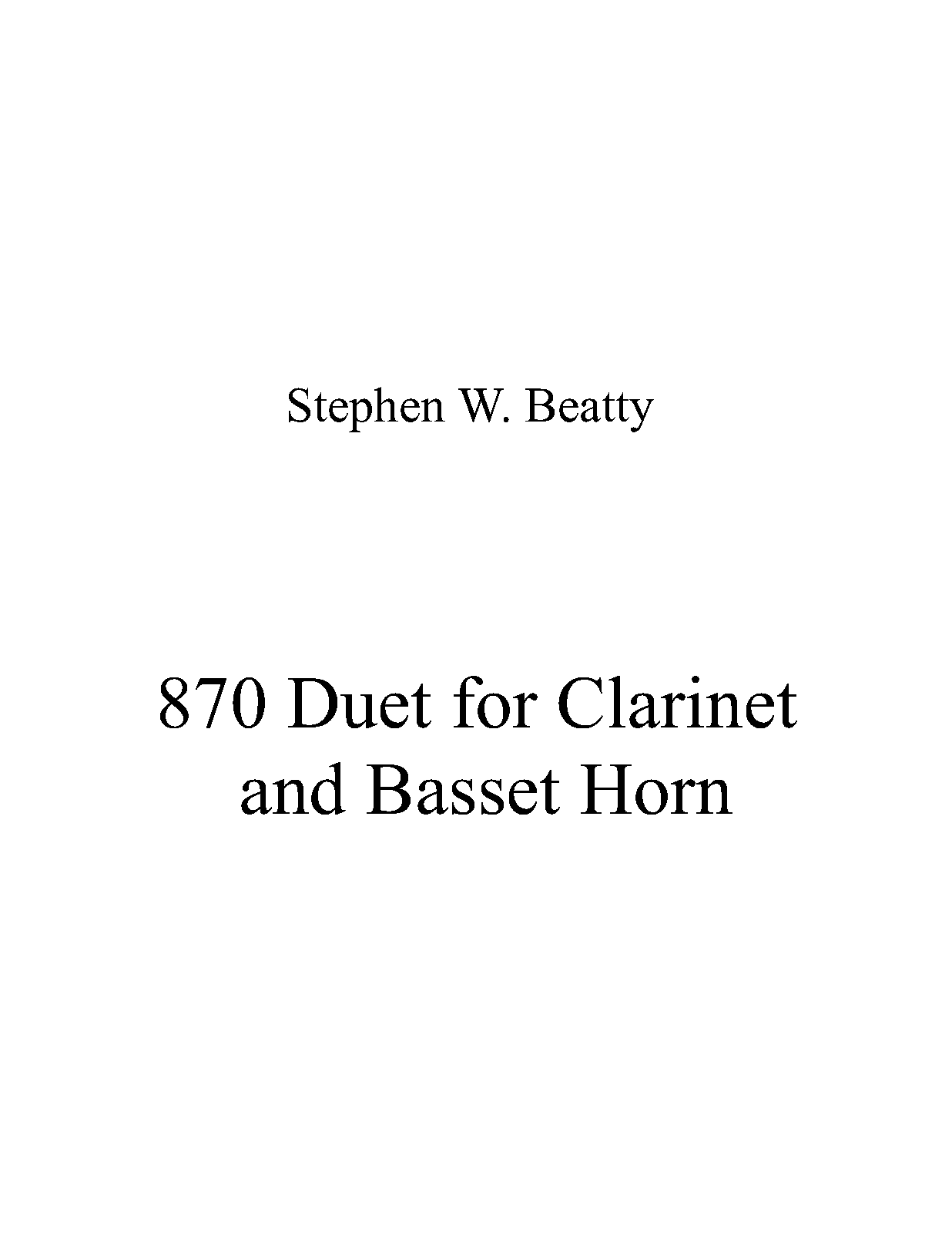 Duet for and Basset Horn, Op.870 (Beatty, Stephen W.) IMSLP