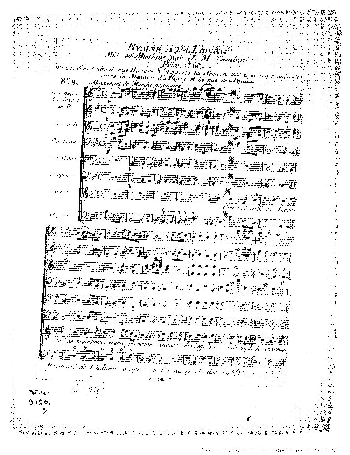 Hymne à La Liberté (cambini, Giuseppe Maria) - Imslp