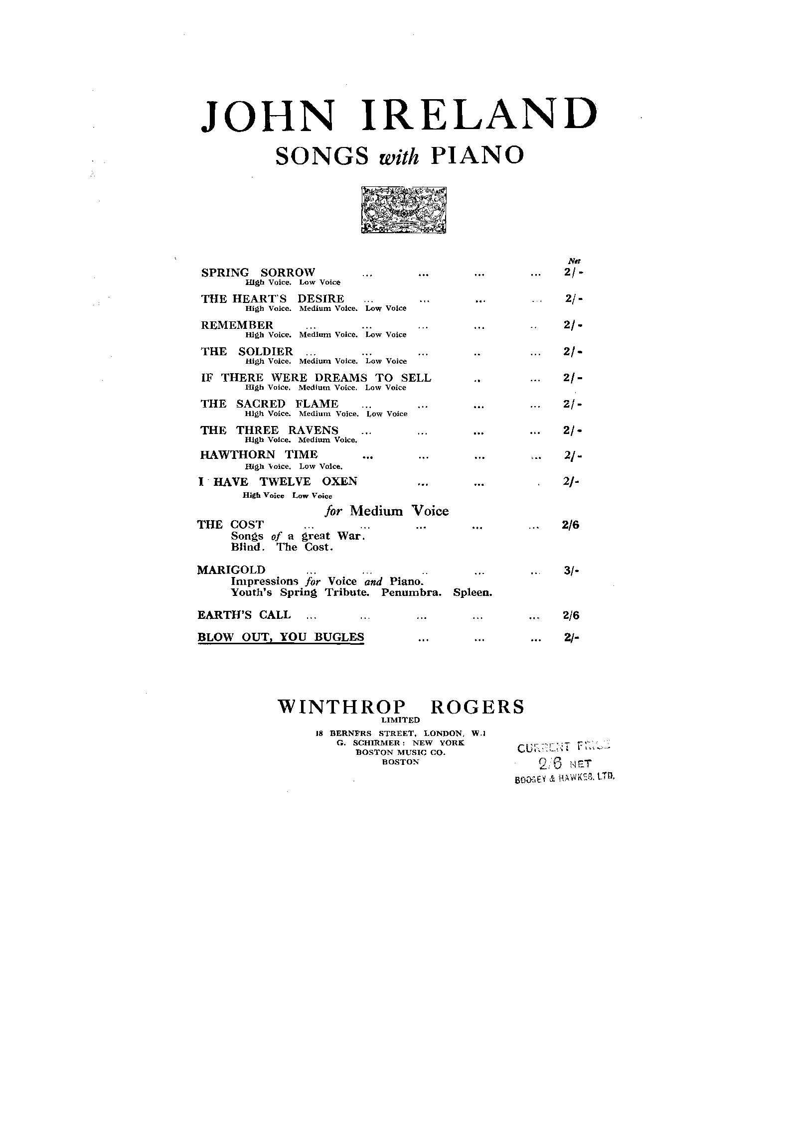 Blow Out, You Bugles (Ireland, John) IMSLP