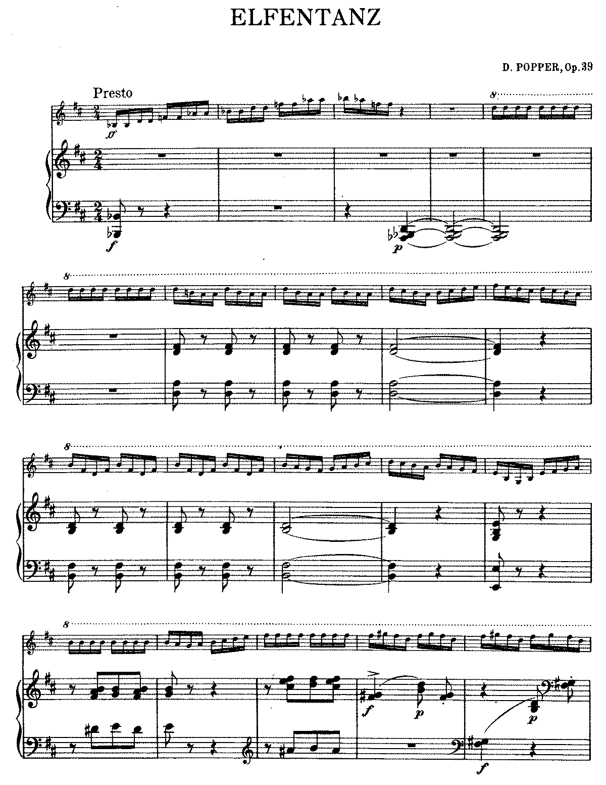 Elfentanz, Op.39 (Popper, David) - IMSLP: Free Sheet Music PDF Download