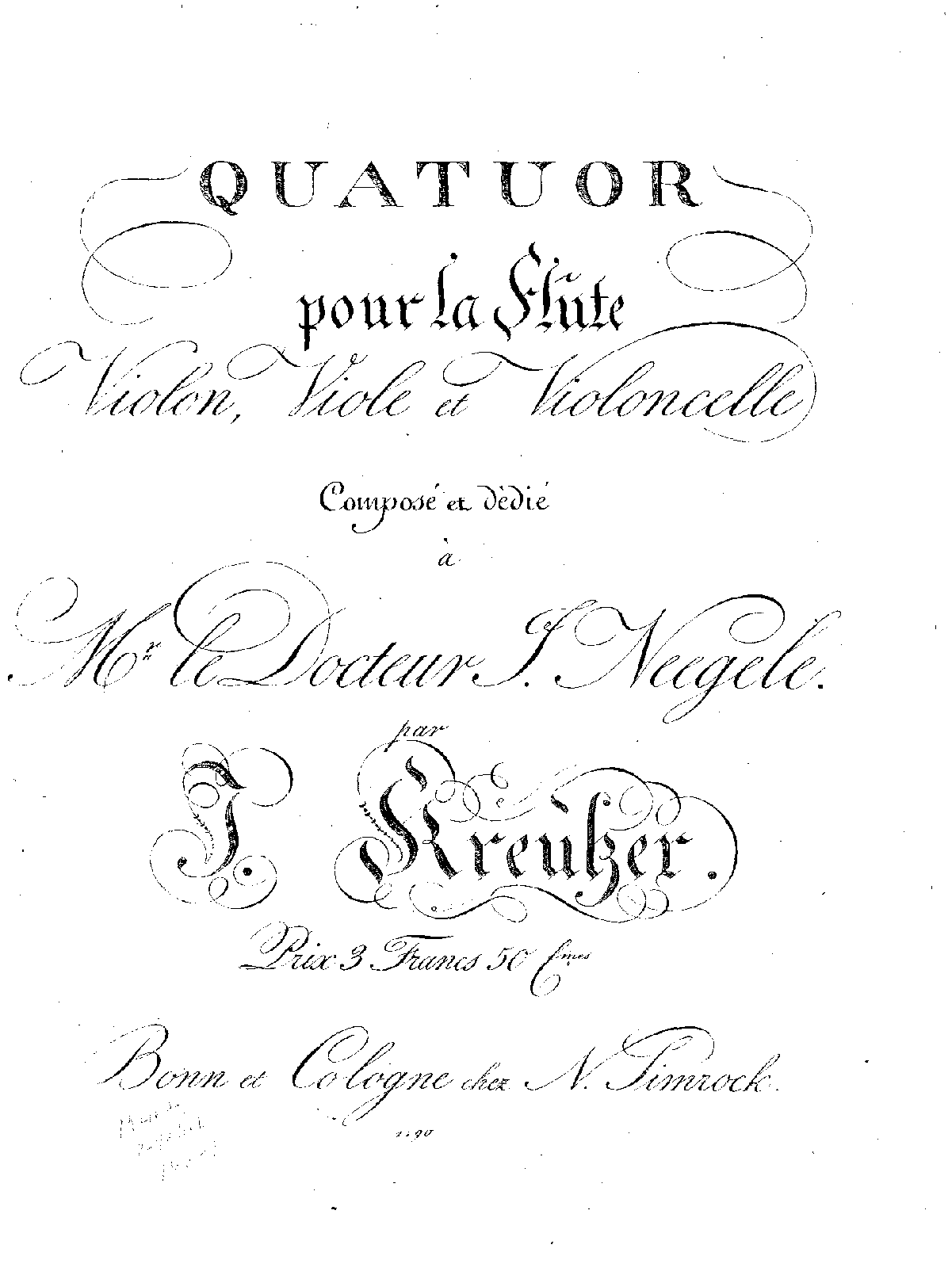 Flute Quartet No.1 in D major (Kreutzer, Joseph) IMSLP