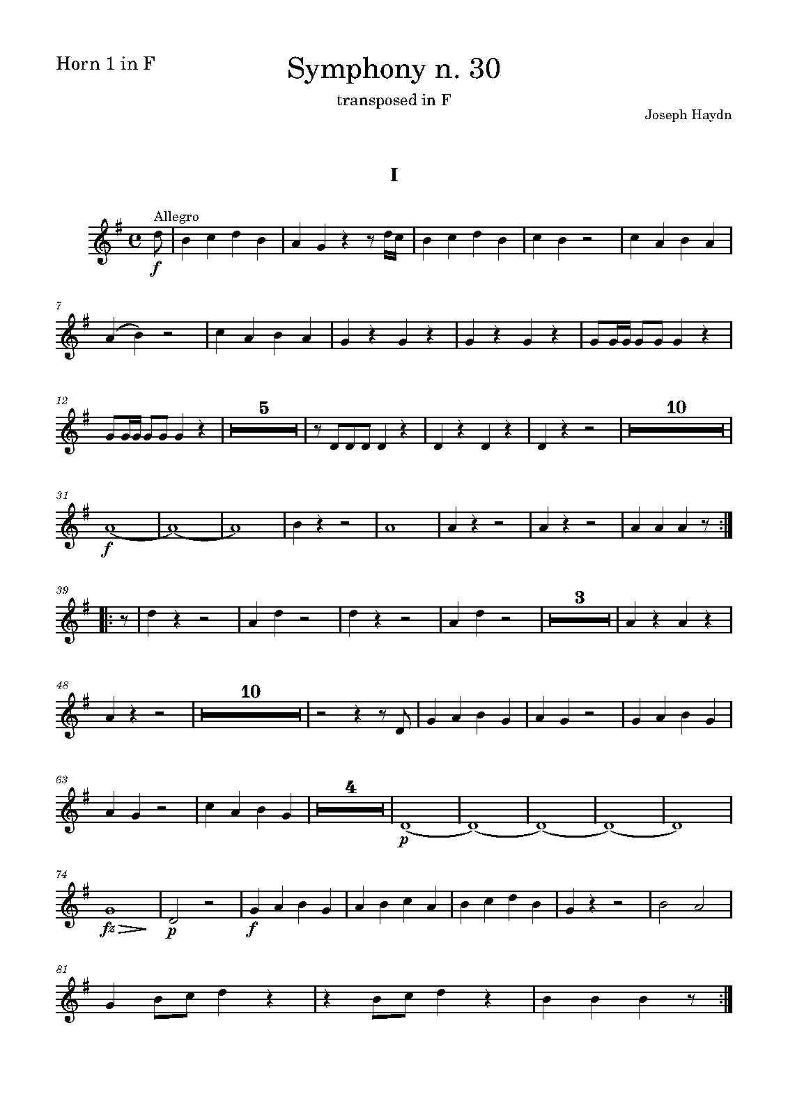 Symphony No.30 in C major