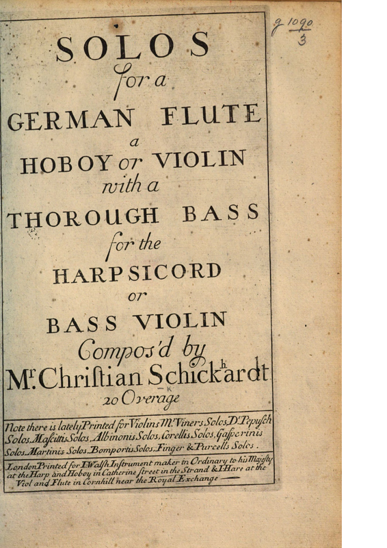 6 Flute Sonatas, Op.20 Book 1 (Schickhardt, Johann Christian) IMSLP