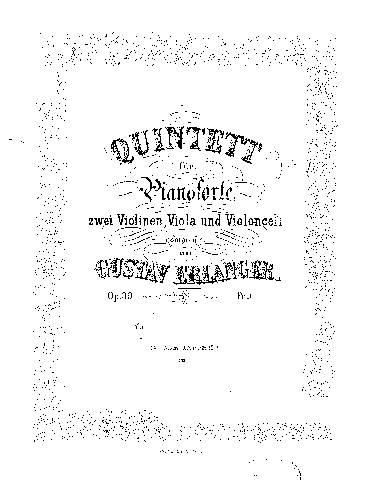 Piano Quintet, Op.39 (Erlanger, Gustav) - IMSLP