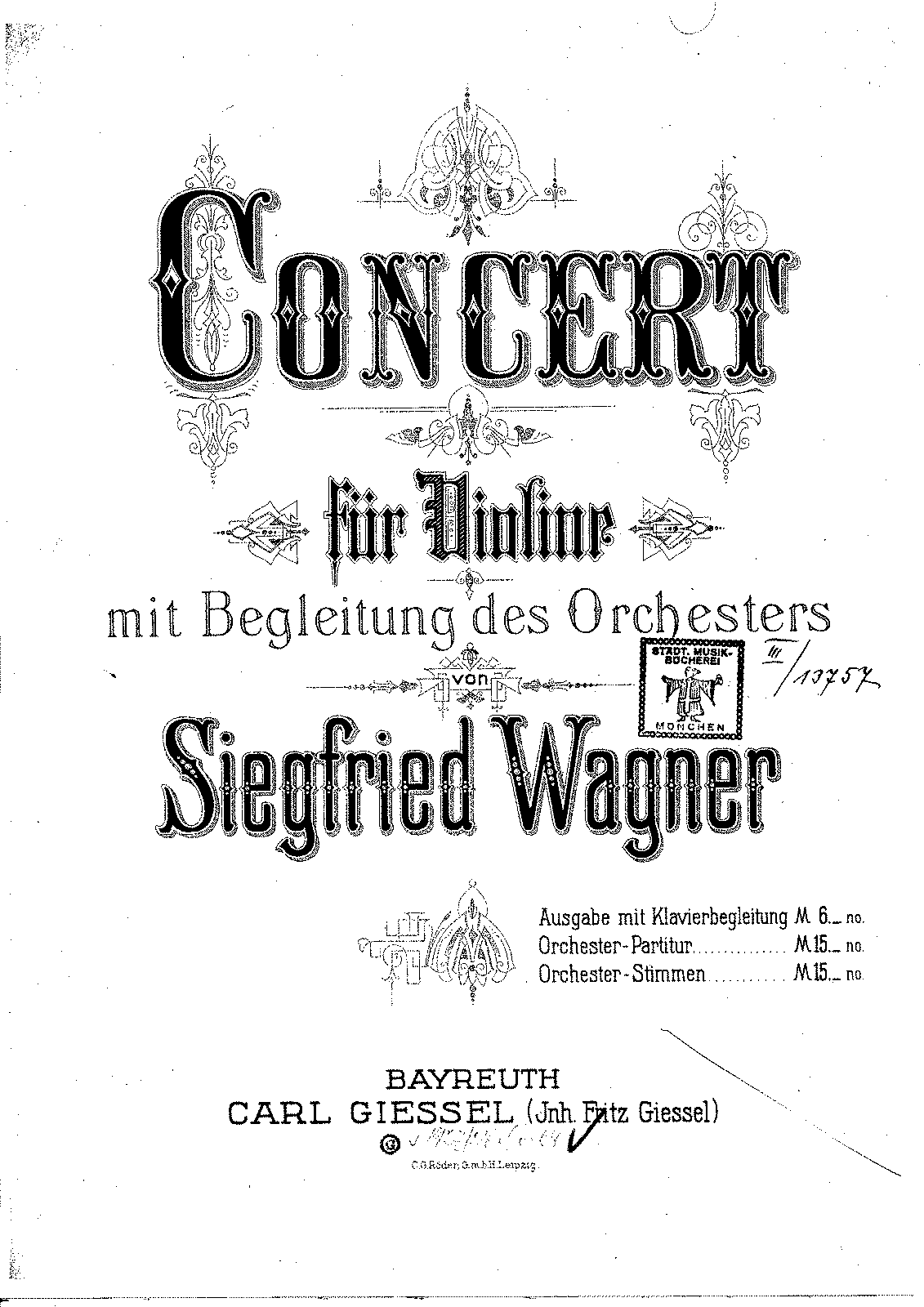 Violin Concerto (Wagner, Siegfried) - IMSLP