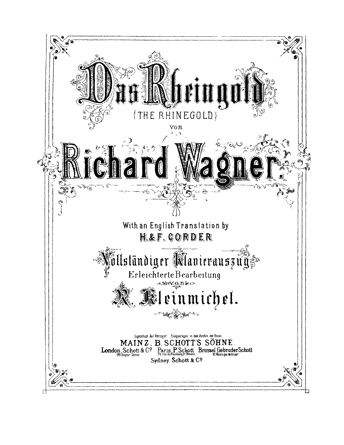 Das Rheingold, WWV 86A (Wagner, Richard) - IMSLP: Free Sheet Music PDF ...