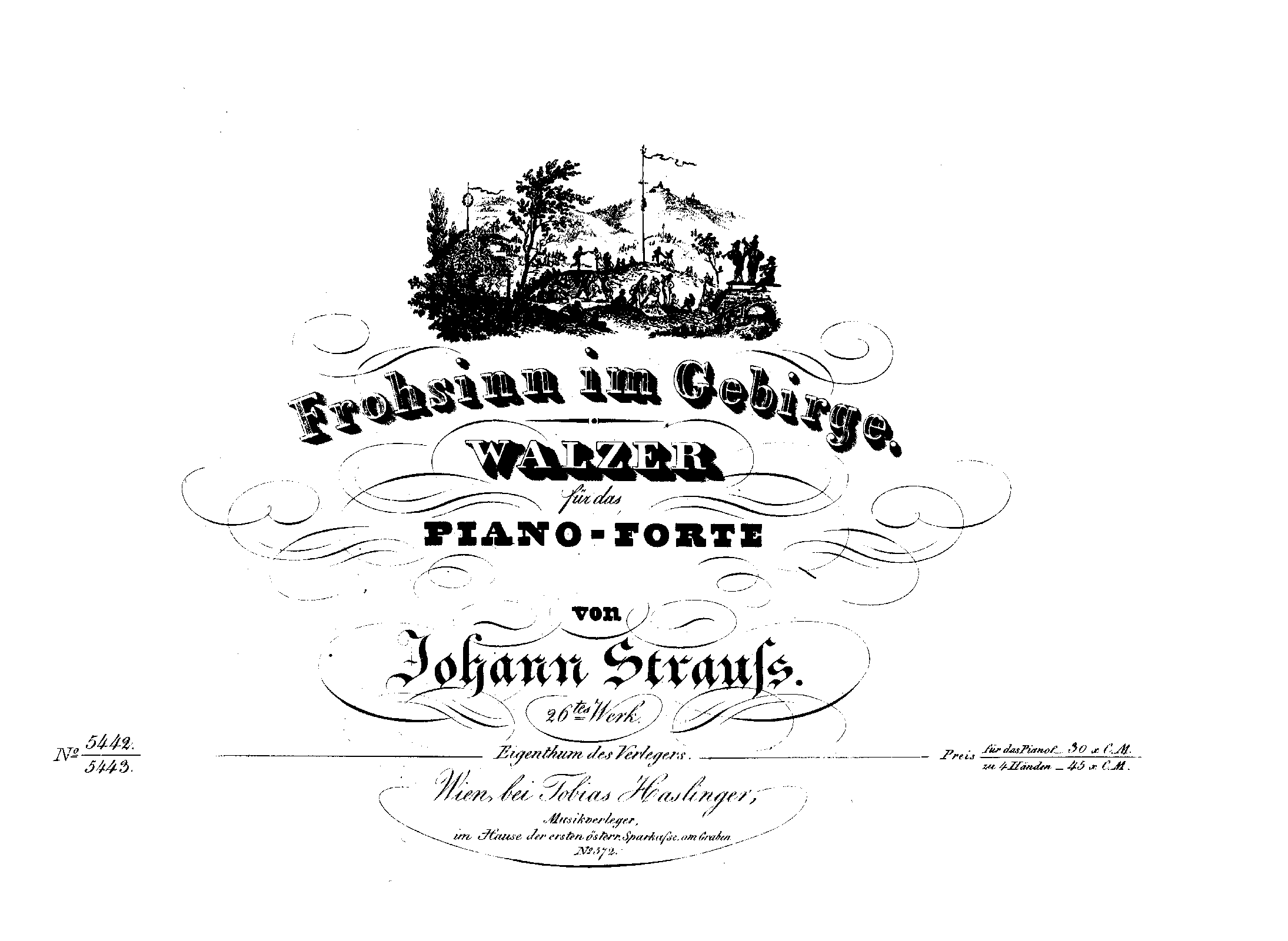 Frohsinn im Gebirge, Op.26