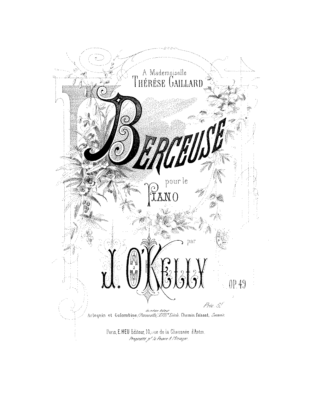 Berceuse, Op.42 (O'Kelly, Joseph) - IMSLP