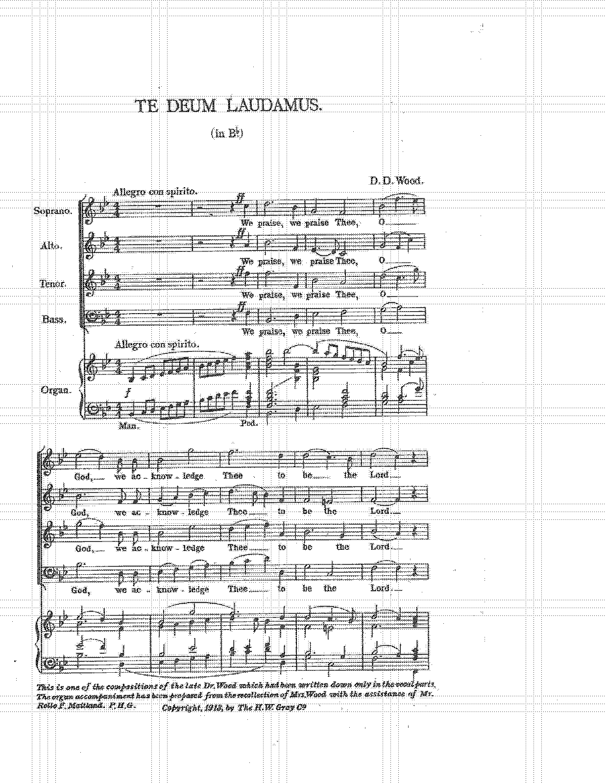 Te Deum Laudamus (Wood, David) - IMSLP