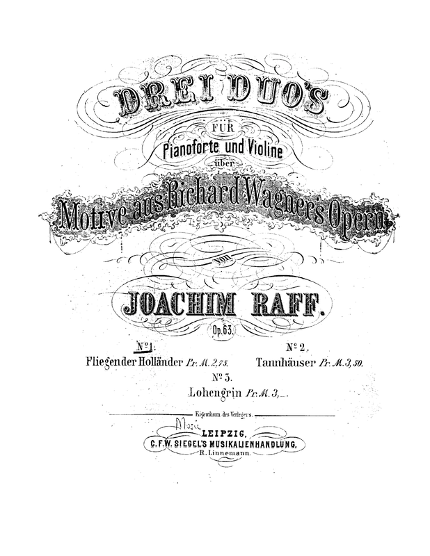 3 Duos for Violin and Piano on Motives from Richard Wagner's Operas