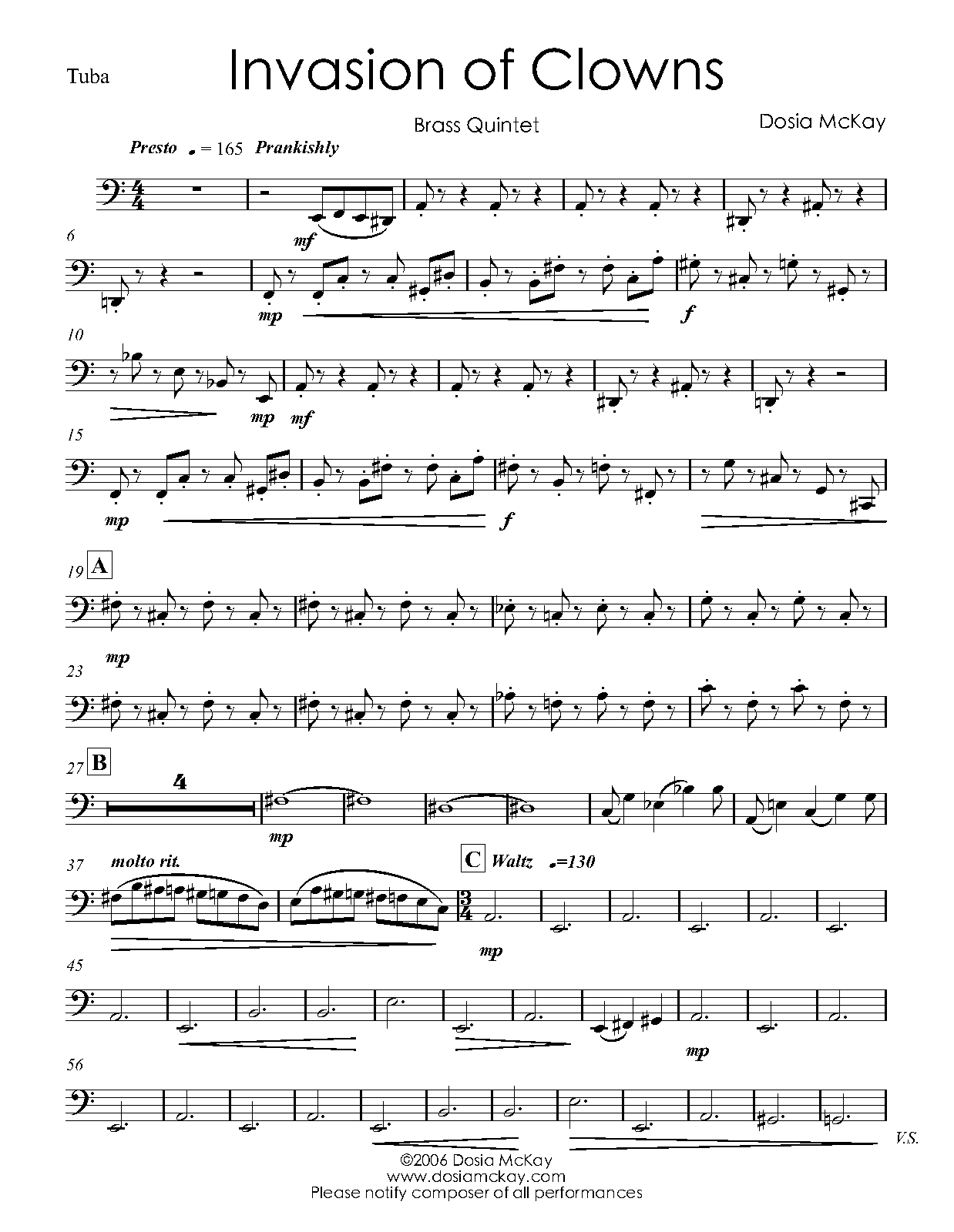 File:PMLP439565-Dosia McKay - Invasion of Clowns - Brass Quintet-Tuba.pdf