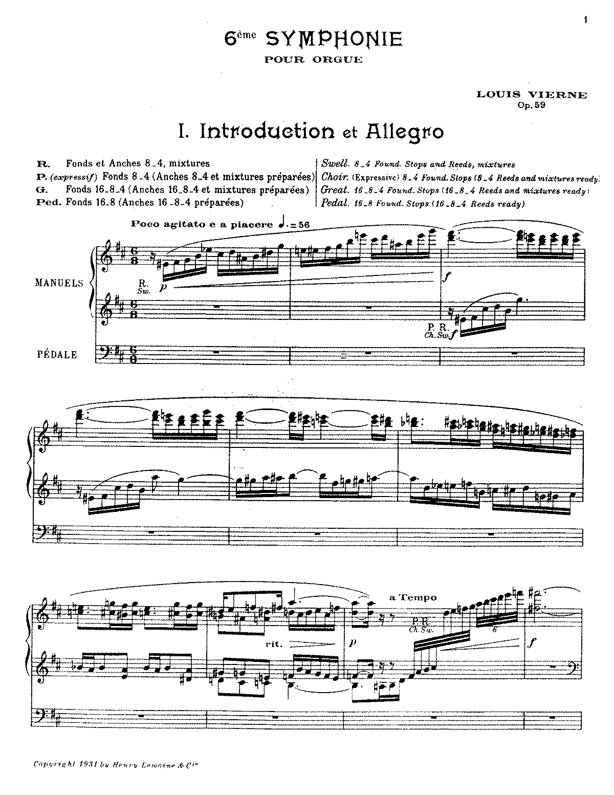 Вьерне органный симфонии