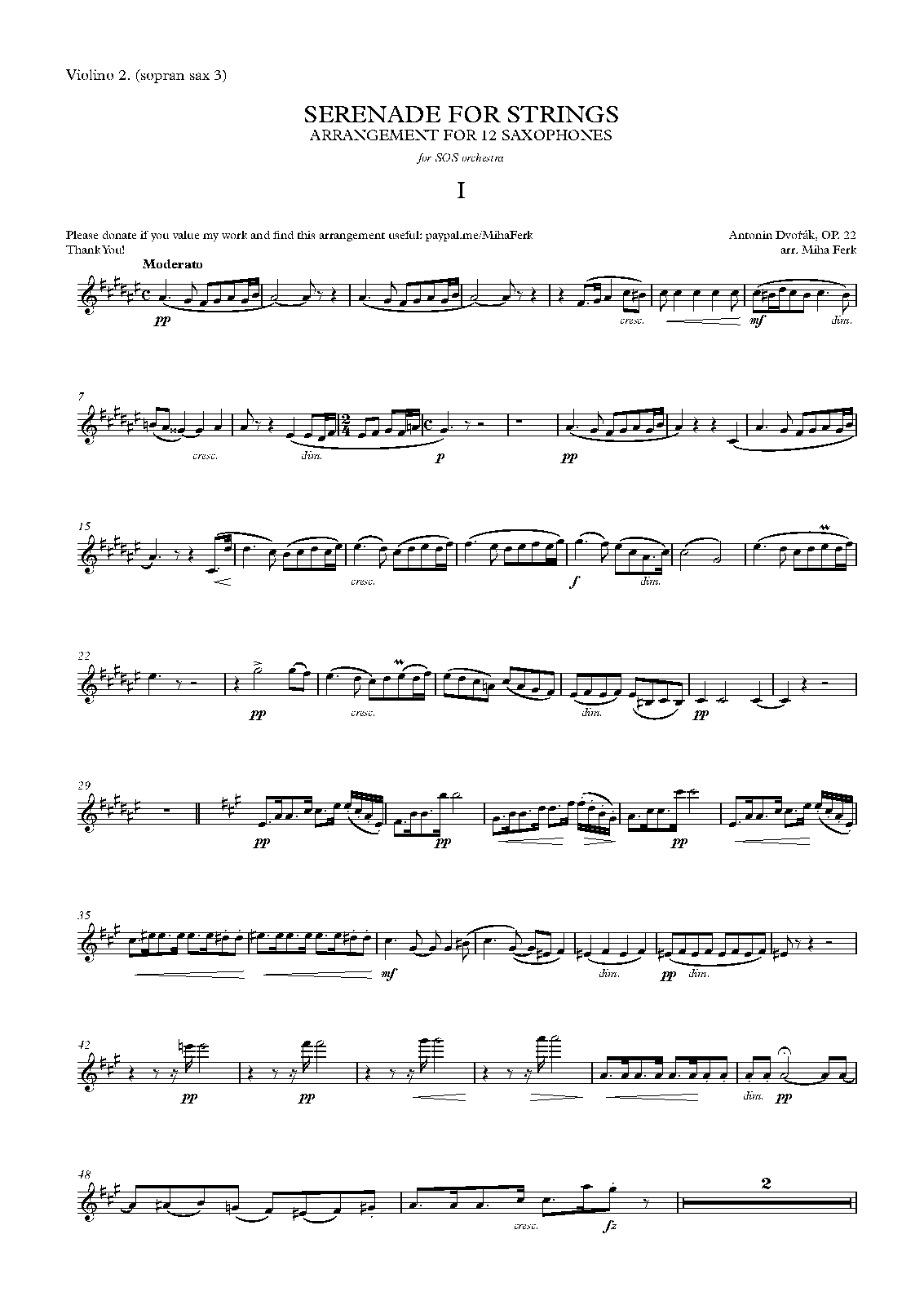 File:PMLP59797-Dvorak Serenade Possible without sopranino - Violino 2. (sopran sax 3).pdf
