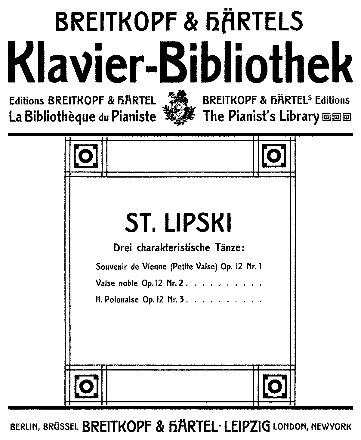 3 Charakteristische Tänze, Op.12 (Lipski, Stanisław) - IMSLP