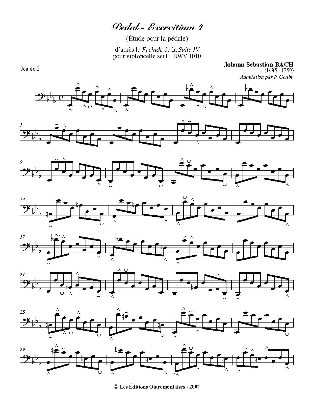 Cello Suite No.4 in Eflat major, BWV 1010 (Bach, Johann Sebastian) IMSLP Free Sheet Music Cello Suite No.4 in Eflat major, BWV 1010 (Bach, Johann Sebastian) IMSLP Free Sheet Music