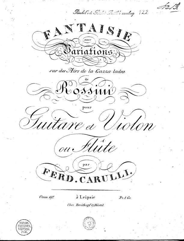 Fantaisie avec variations sur des airs de Lagazza ladra de Rossini