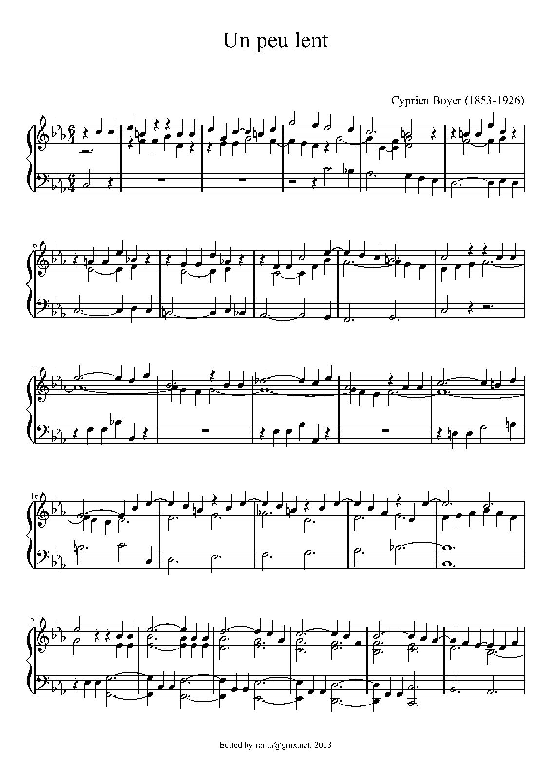 12 Pieces for Organ or Harmonium