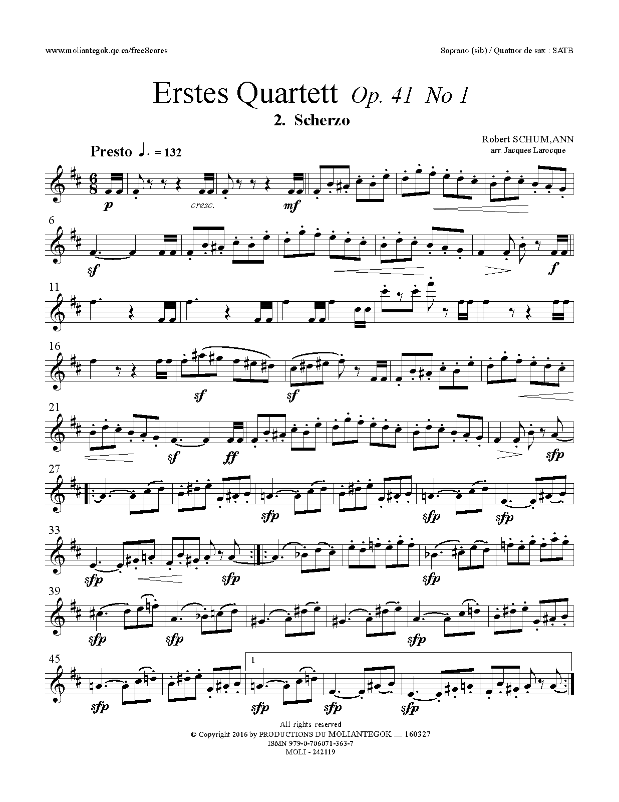 File:PMLP13306-SCHUMANN-Quatuor Op.41 -1 Scherzo = 4sax SATB - Soprano sax.pdf
