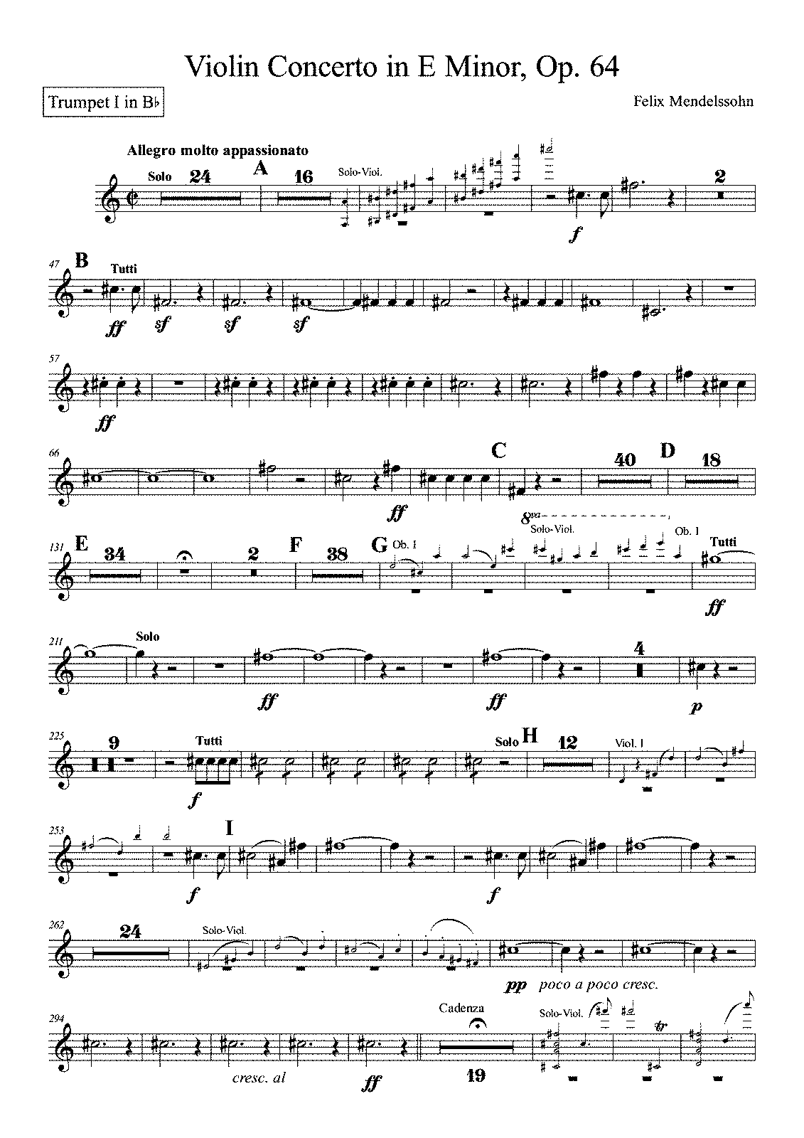 Violin Concerto, Op.64 (Mendelssohn, Felix) IMSLP Free Sheet Music