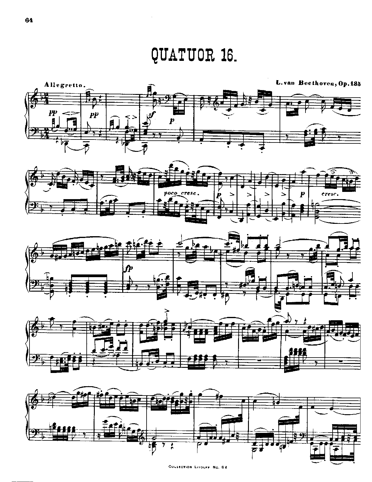 String Quartet No.16, Op.135 (Beethoven, Ludwig van) IMSLP Free