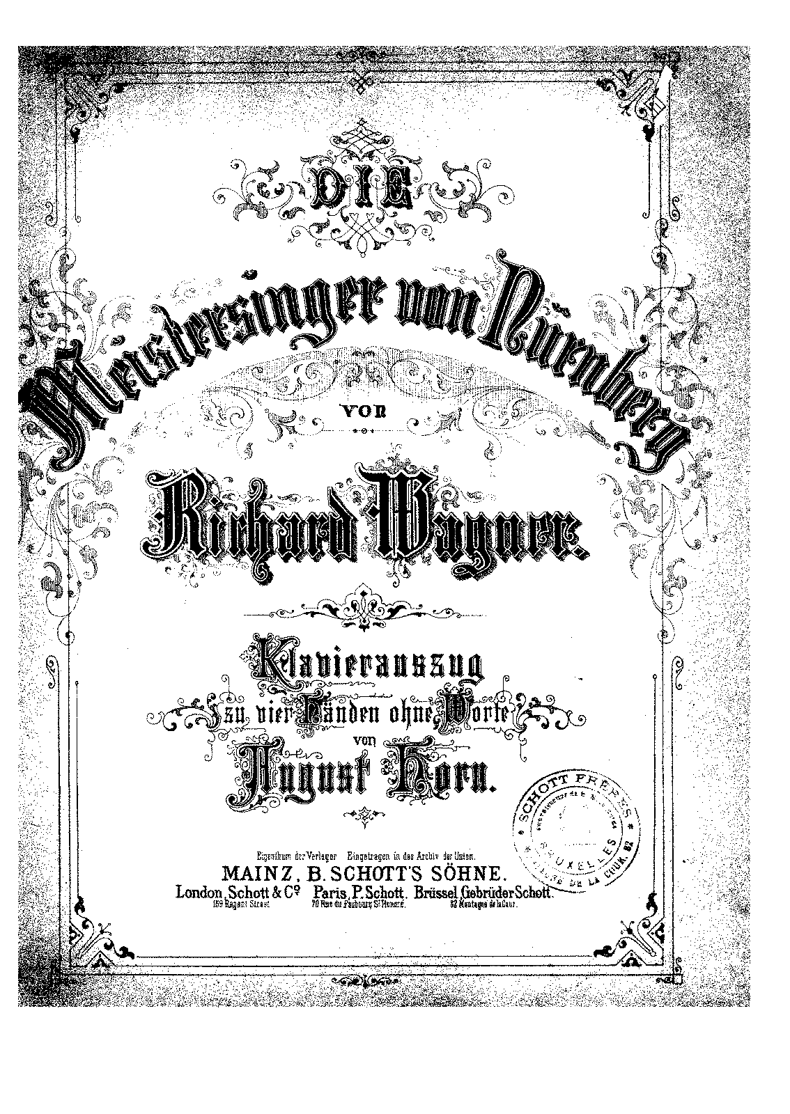 Die Meistersinger Von Nürnberg, WWV 96 (Wagner, Richard) - IMSLP: Free ...