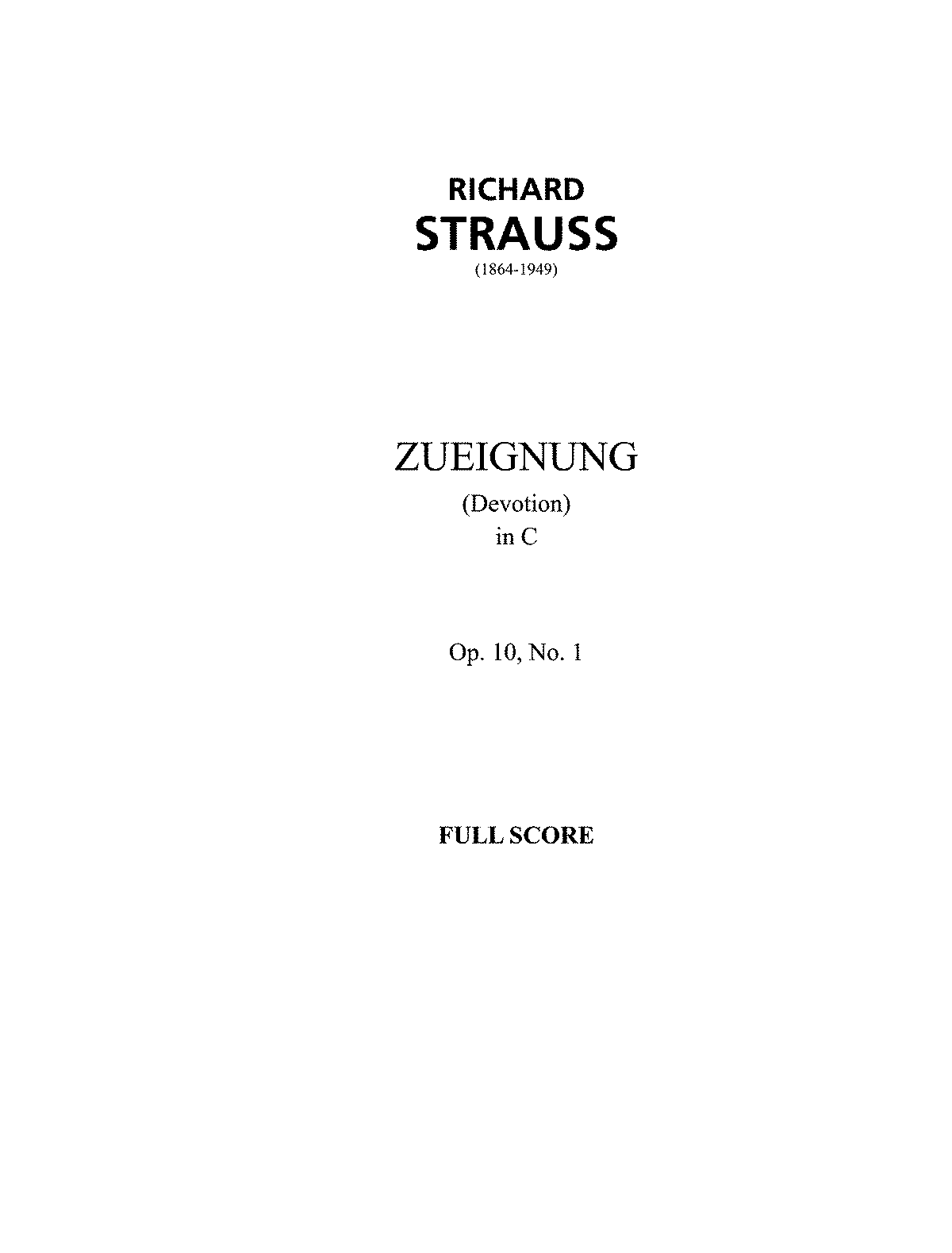 8 Gedichte aus 'Letzte Blätter', Op.10 (Strauss, Richard) - IMSLP: Free ...