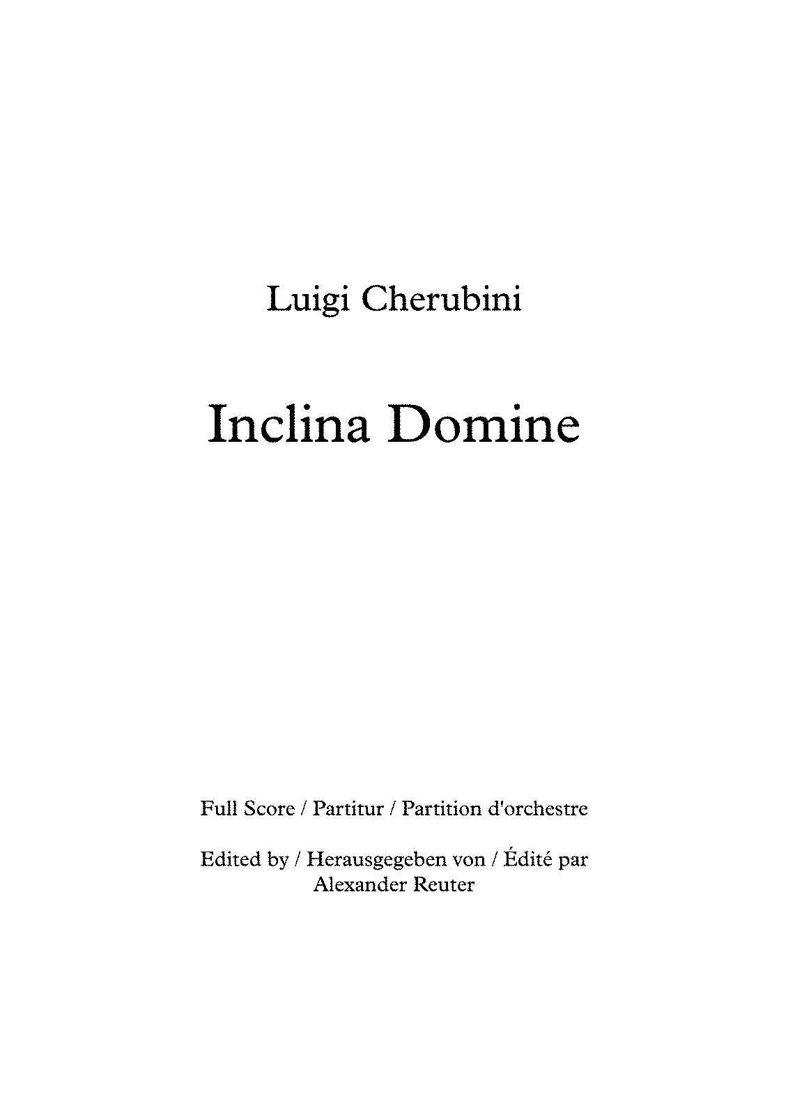 Inclina Domine (Cherubini, Luigi) - IMSLP