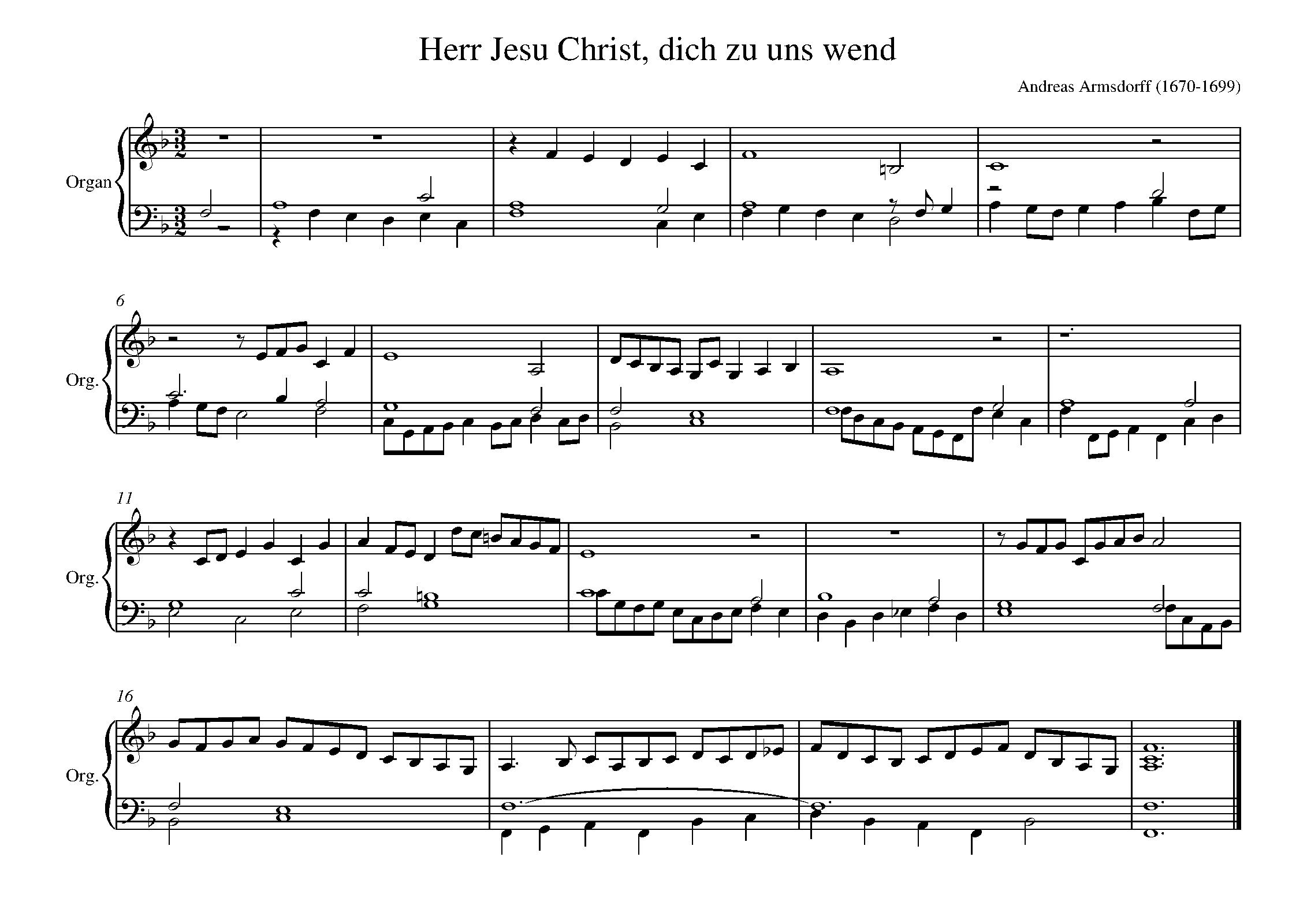 Herr Jesu Christ, dich zu uns wend (Armsdorf, Andreas) IMSLP