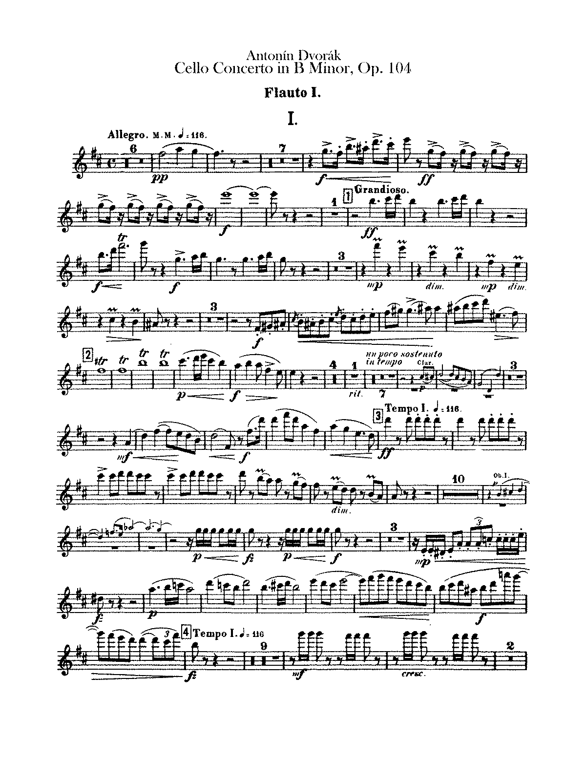 Cello Concerto, Op.104 (Dvořák, Antonín) - IMSLP: Free Sheet Music PDF ...