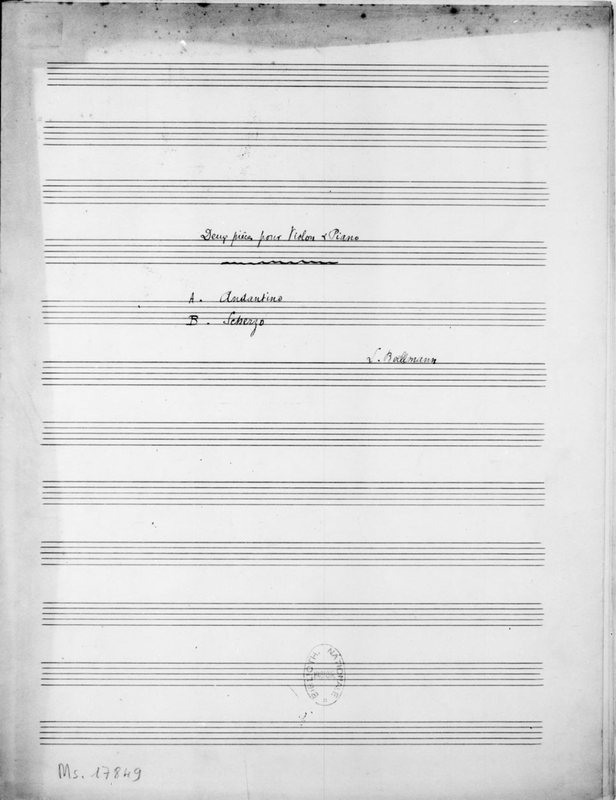 2 Pieces pour violon et piano