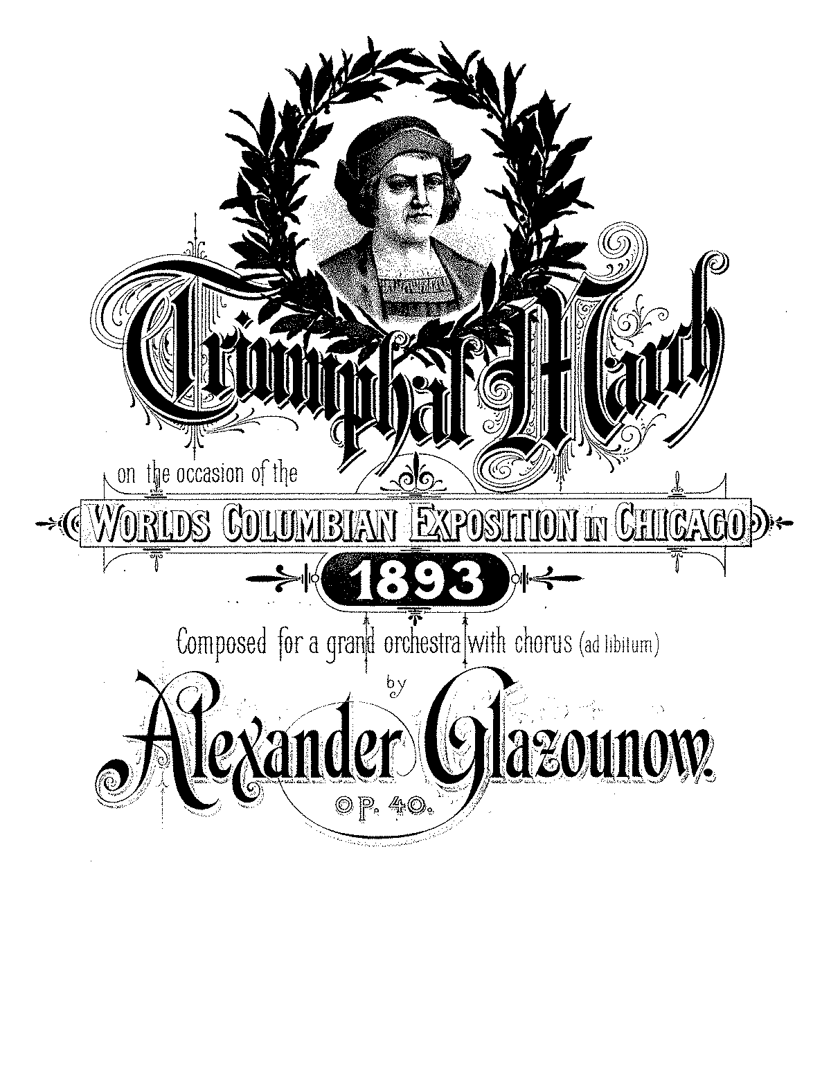 Triumphal March, Op.40 (Glazunov, Aleksandr) - IMSLP