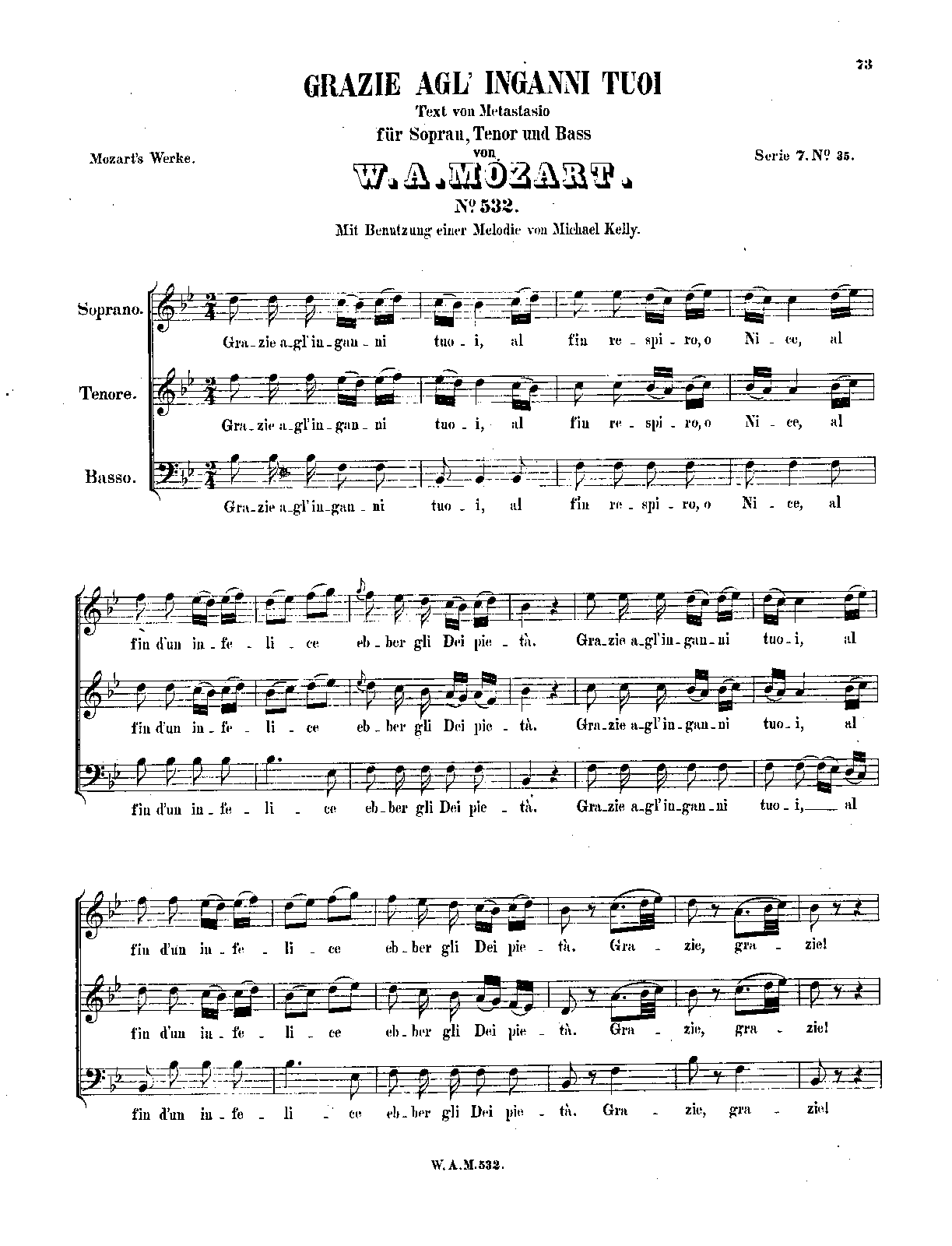 Grazie agl'inganni tuoi