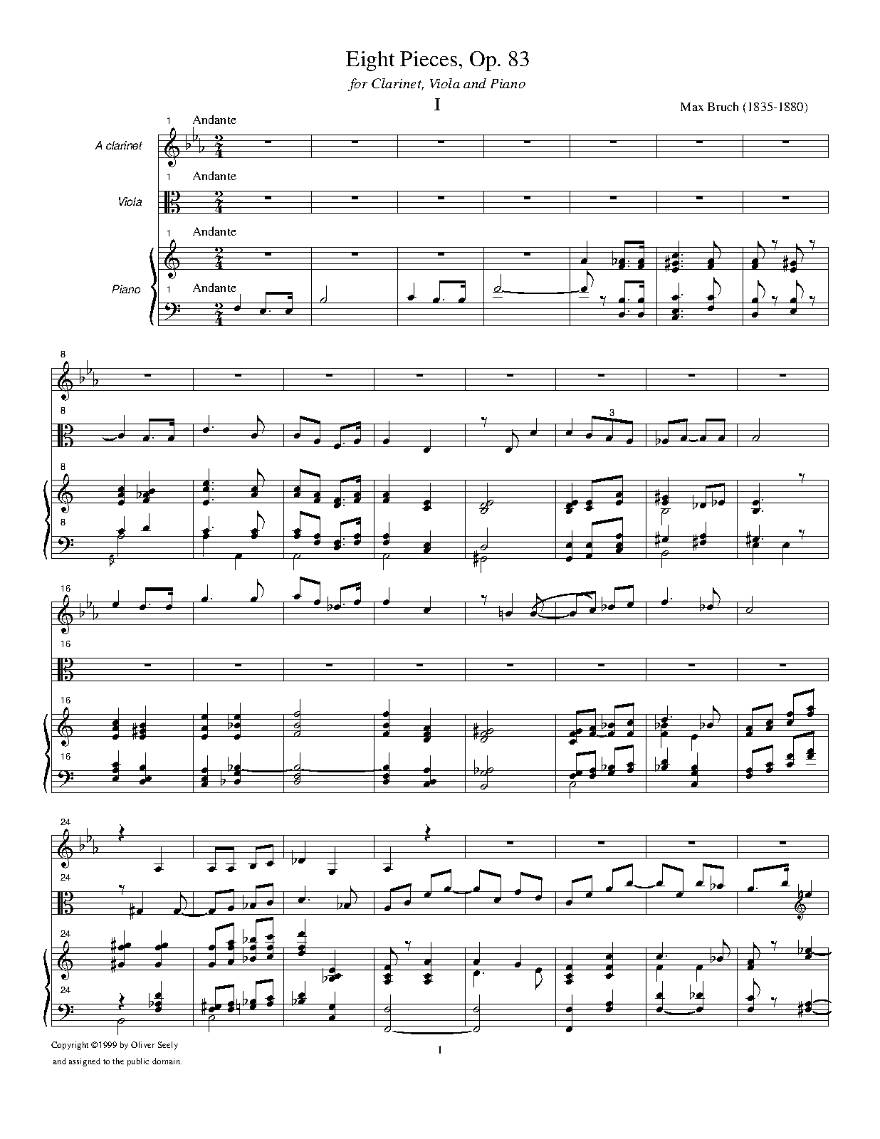 8 Pieces for Viola and Piano, Op.83 (Bruch, Max) IMSLP