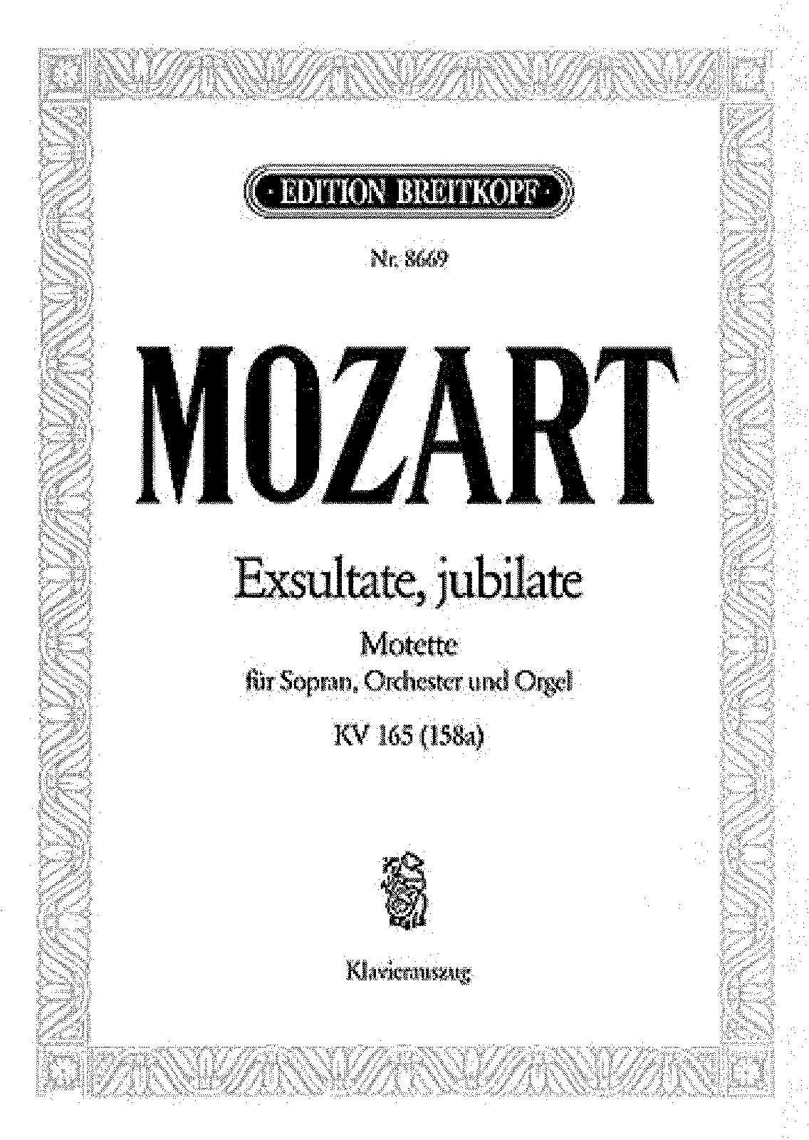 Exsultate, jubilate, K.165/158a (Mozart, Wolfgang Amadeus) - IMSLP ...