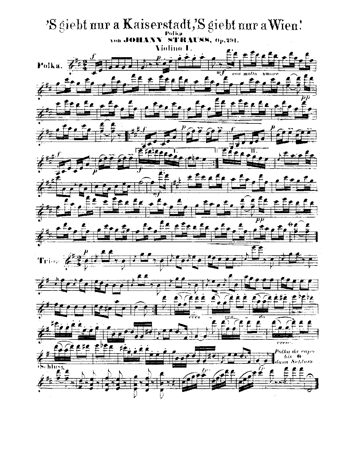 File:PMLP34313-Strauss Jr. 's gibt nur a Kaiserstadt, 's gibt nur a Wien!, Op.291 - Violins I.pdf