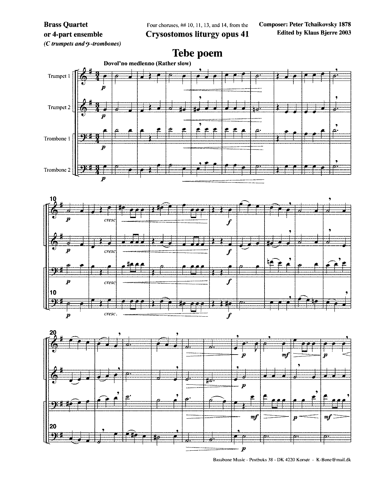 Liturgy of St. John Chrysostom, Op.41 (Tchaikovsky, Pyotr) - IMSLP