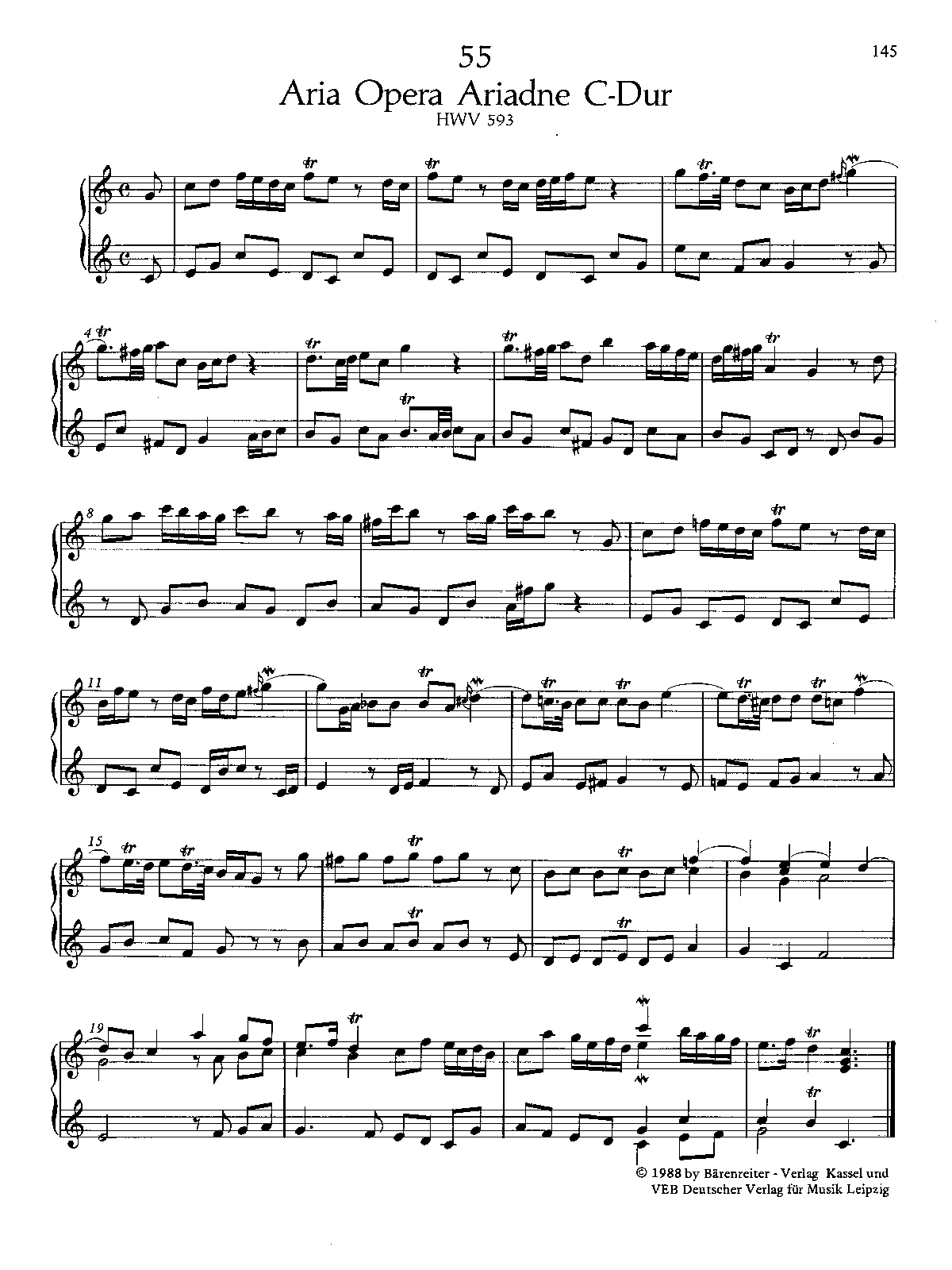 Air in C major, HWV 593