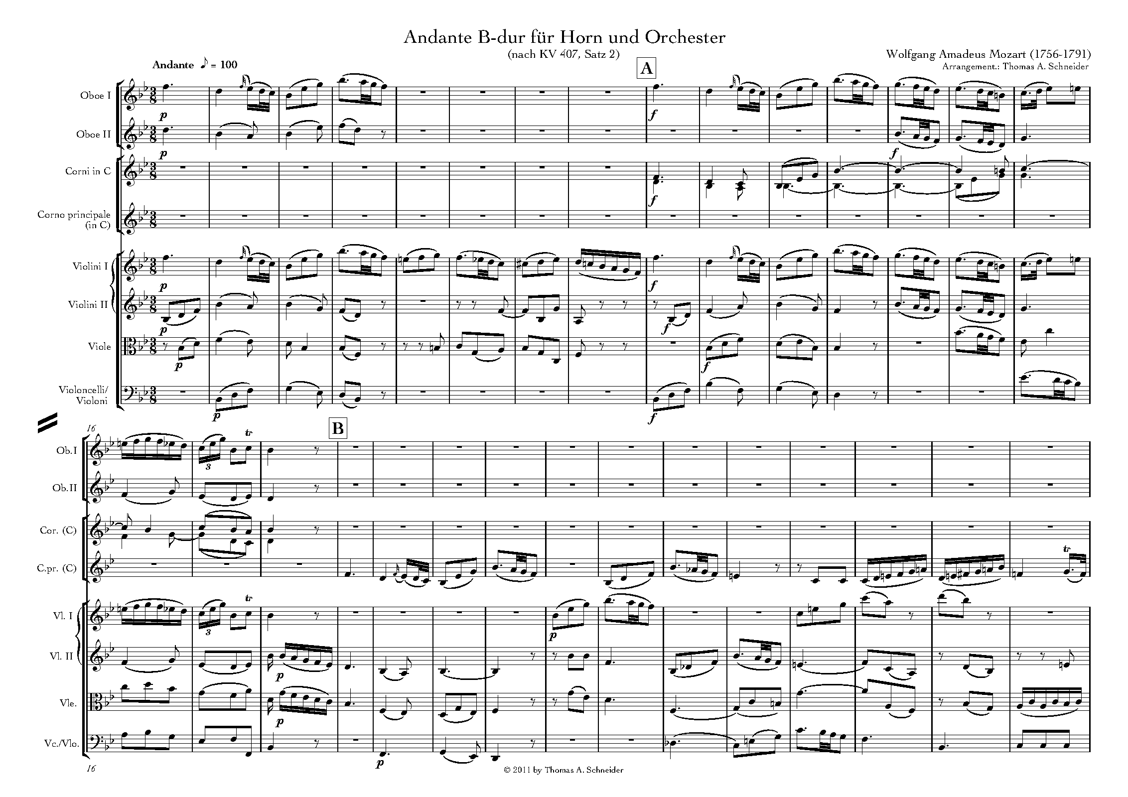 Horn Quintet in Eflat major, K.407/386c (Mozart, Wolfgang Amadeus