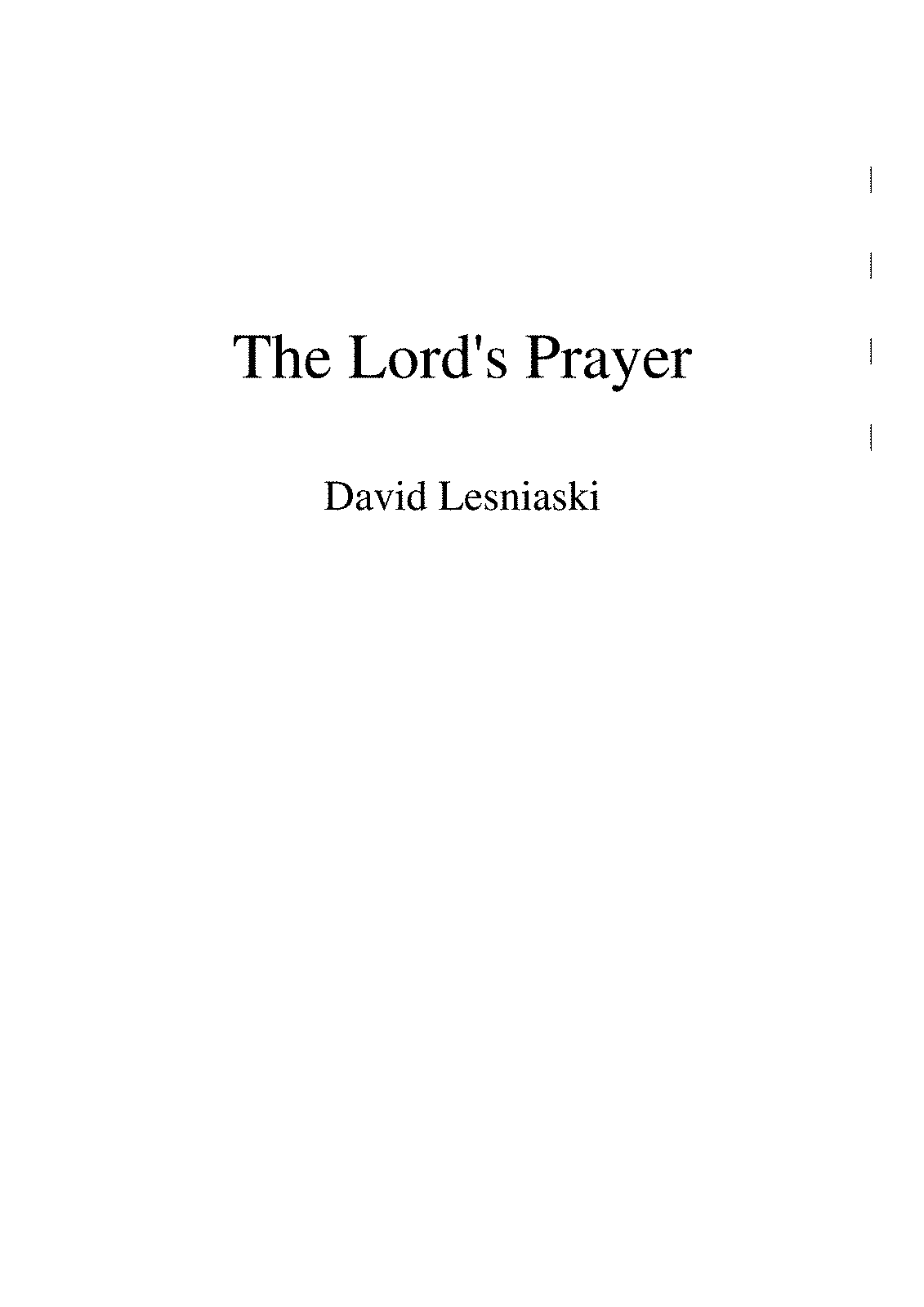 Lord's Prayer (Lesniaski, David) - IMSLP