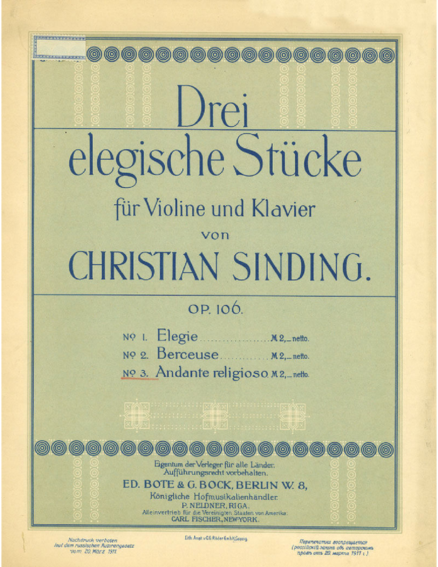 3 Elegische Stücke