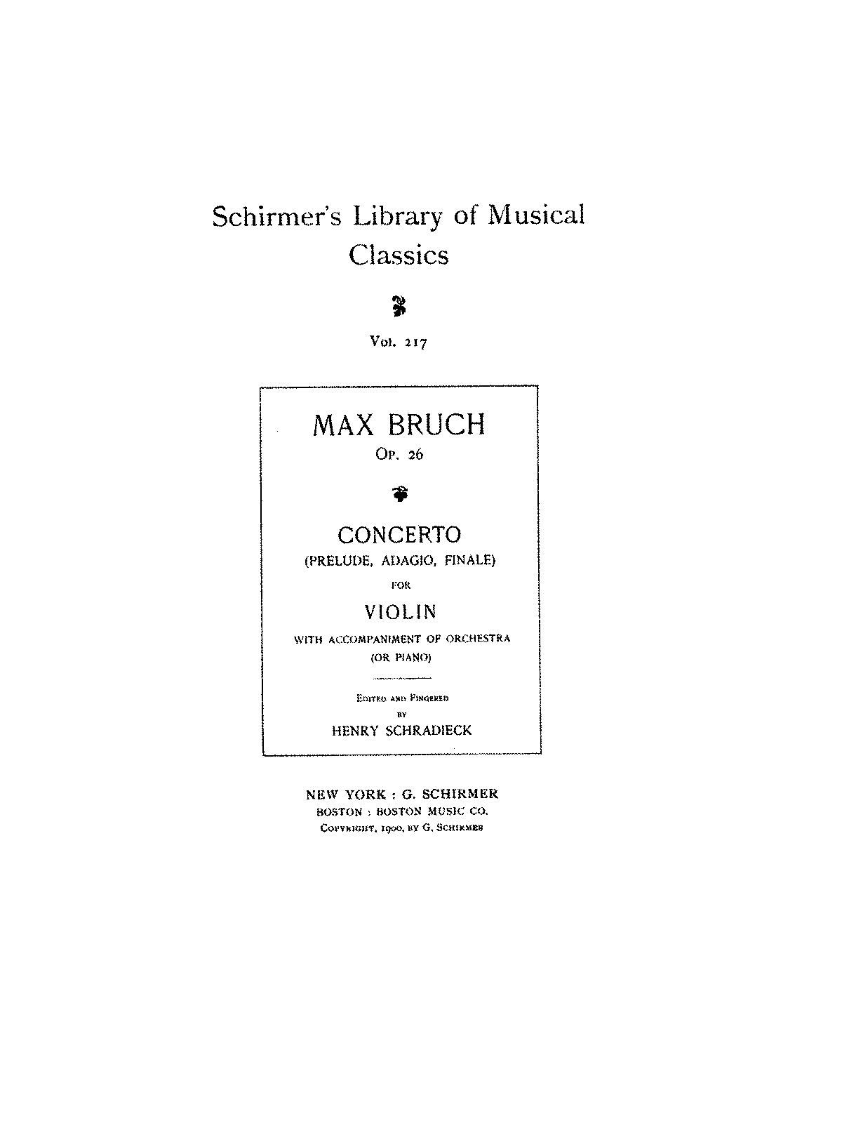 Violin Concerto No.1, Op.26 (Bruch, Max) - IMSLP: Free Sheet Music PDF ...