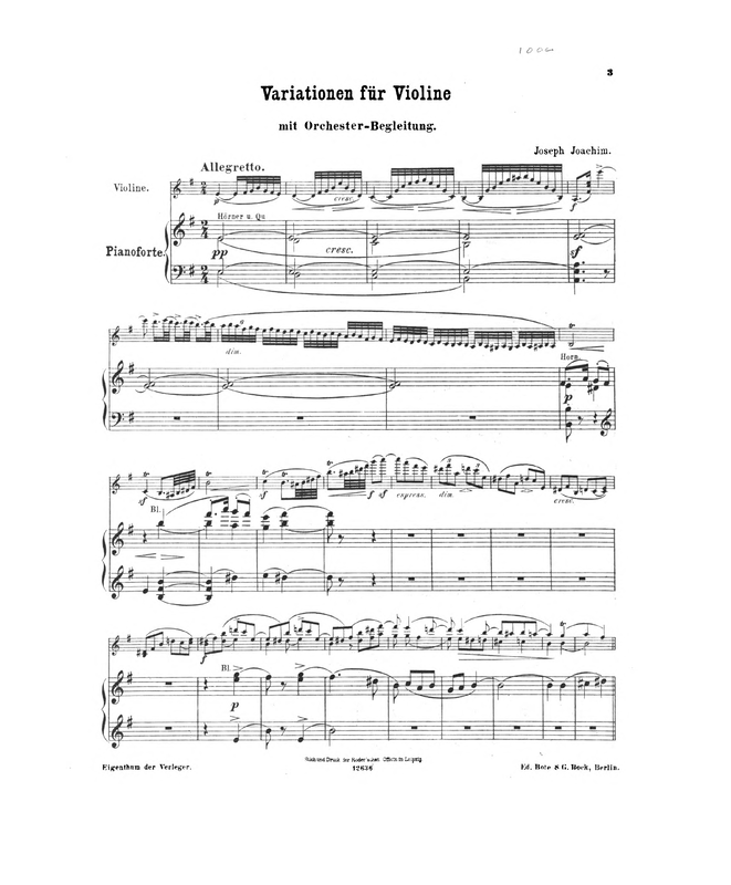 Variations for Violin and Orchestra in E minor